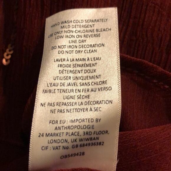 Anthropologie Floreat Canalis FairyCore Festival Whimsical Gauze Sequin Top - Picture 8 of 8